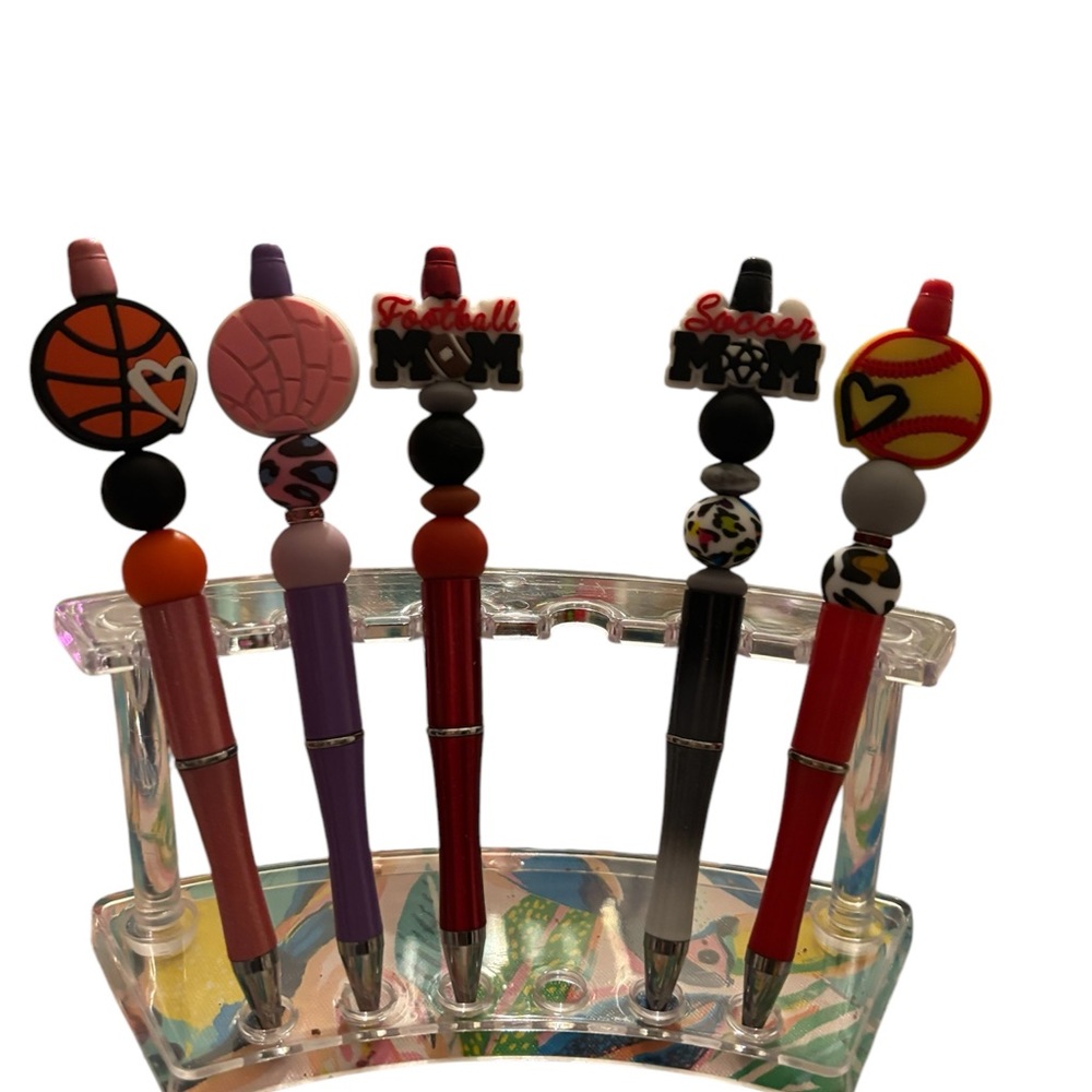Sports Themed Pens with Charms